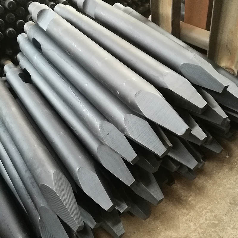 Hydraulic Rock Hammer Beton Stone Breaker Parts Tool Round Flat Wedge Moil Point Chisel dla koparki