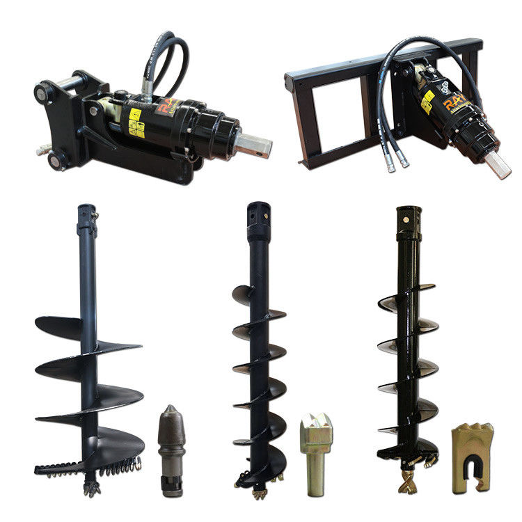 Hydrauliczne Ground Earth Auger Drill For Excavator Skid Steer Backhoe Loader Crane