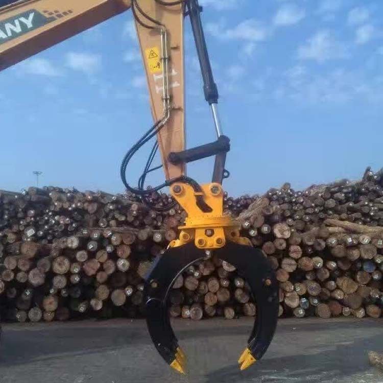 dostosowany podwójny cylinder 360 obrotowy chwyt hydrauliczny chwyt teleskopiczny chwyt ramienia drewna chwyt wiadro do koparki