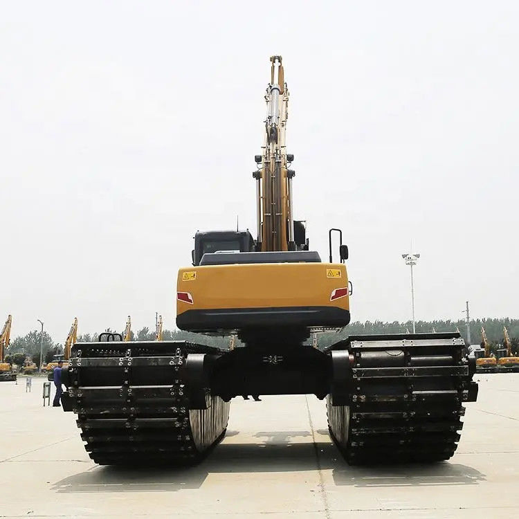 niestandardowy wagon z pontonami pływający ponton amfibiczny używany do koparki o masie 7 - 50 ton