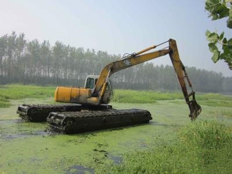 Niestandardowy Pontoon Q335B Q355B Ekskawator Pontoon Pływający Bagna Pontoon Amfibijny Dla SANY SY135C