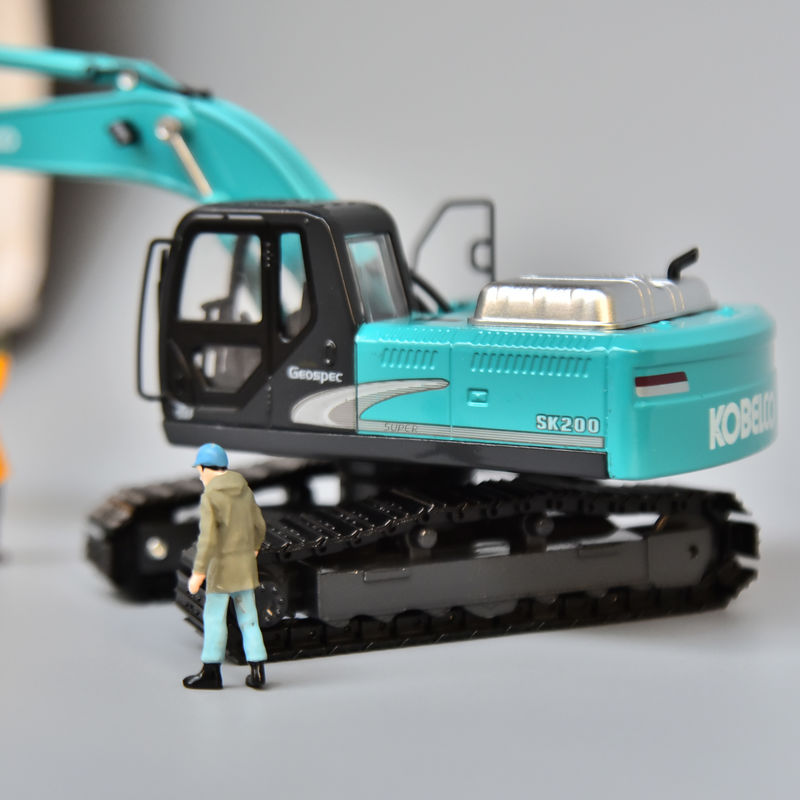 Shen stalowy model koparki SK200 KOBELCO oryginalna symulacja stopu metalu dekoracja samochodu nie zabawki