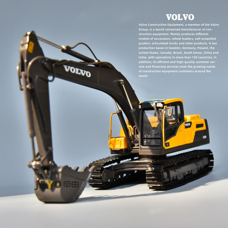 Model koparki VOLVO Volvo EC220DL ze stopu oryginalnego symulacji pojazdu inżynieryjnego ozdoby koparki