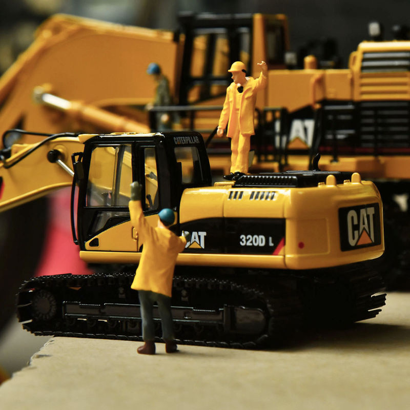 Carter CAT320DL grabarz oryginalny model stopu symulacja inżynieria dekoracja pojazdu kolekcja ręcznik ozdoby