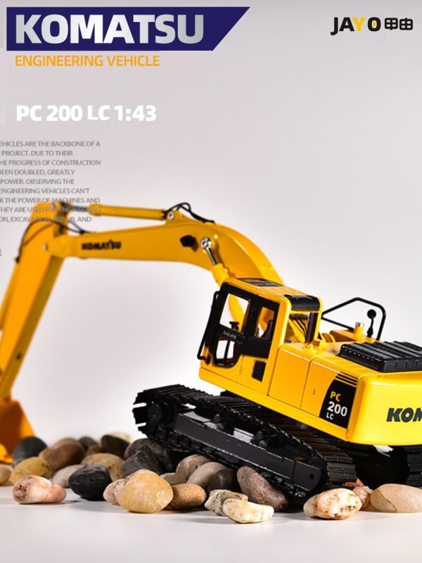 Komatsu PC200 Koparka 1/43 Skala Metalowy model kolekcjonerskie drzwi otwierające
