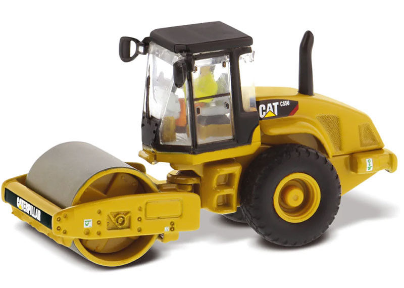 Wykonanie w gładkim bębnie wibratoryjnym CAT CS56 Roller 1:87 Model konstrukcyjny w skali Replika