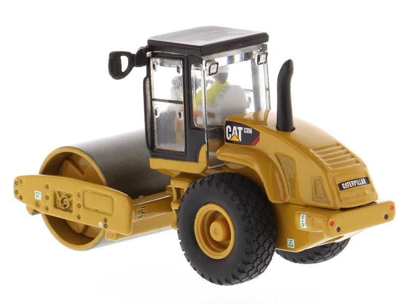 Wykonanie w gładkim bębnie wibratoryjnym CAT CS56 Roller 1:87 Model konstrukcyjny w skali Replika
