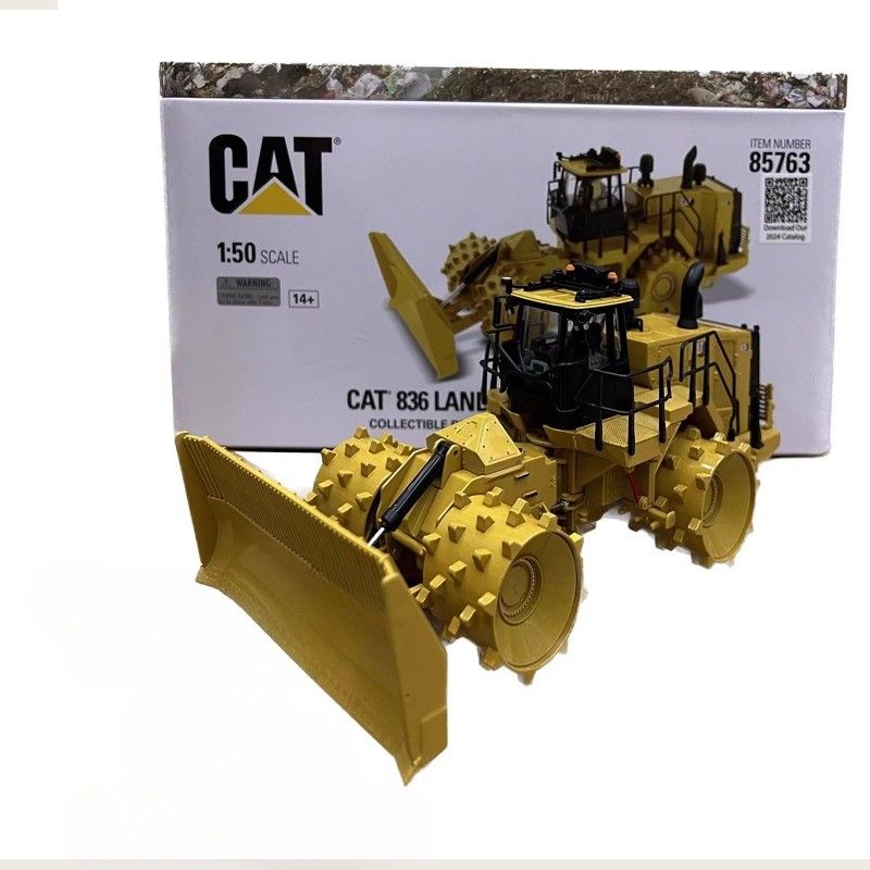 Caterpillar Cat 836 Kompaktor składowy odpadów 1/50 Skala Zestaw ściekany konstrukcja Model Art 85763