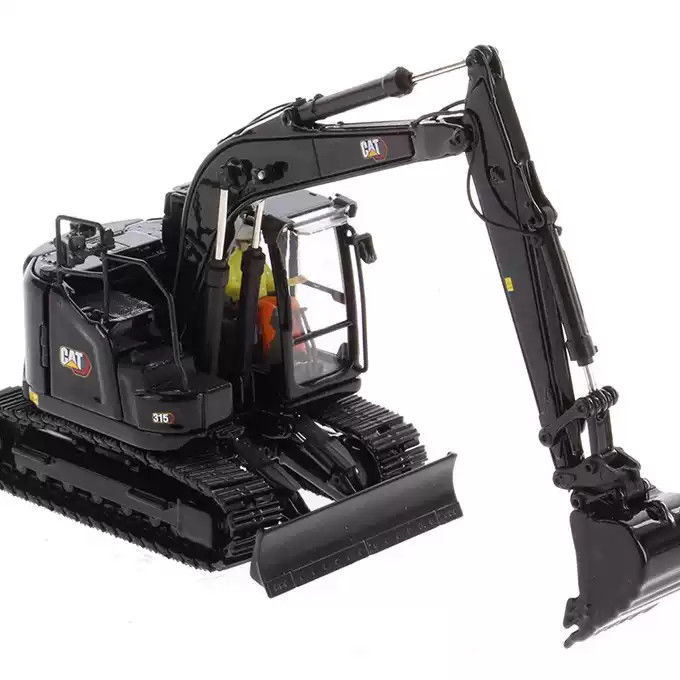 Black Caterpillar CAT 315 Ekskawator 1:50 Model odlewany kolekcjonerski pojazd inżynieryjny
