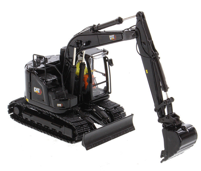 Black Caterpillar CAT 315 Ekskawator 1:50 Model odlewany kolekcjonerski pojazd inżynieryjny