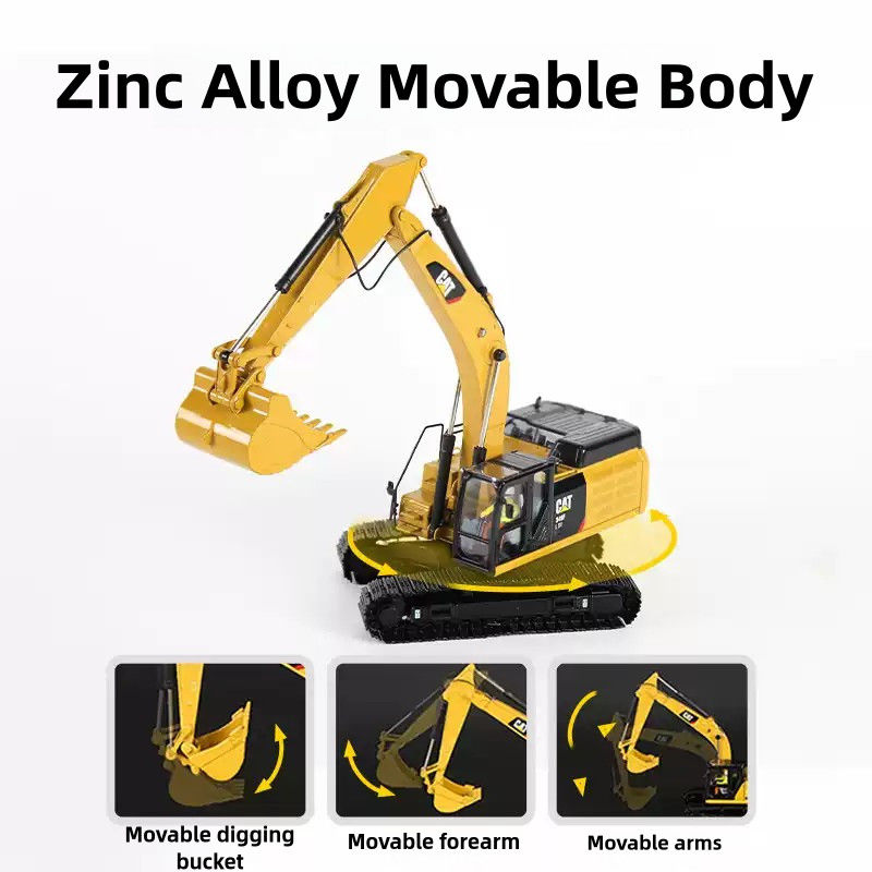 CAT 349F XL 1:50 Moduł koparki z stopów walcowanych na skalę Caterpillar Construction Toy