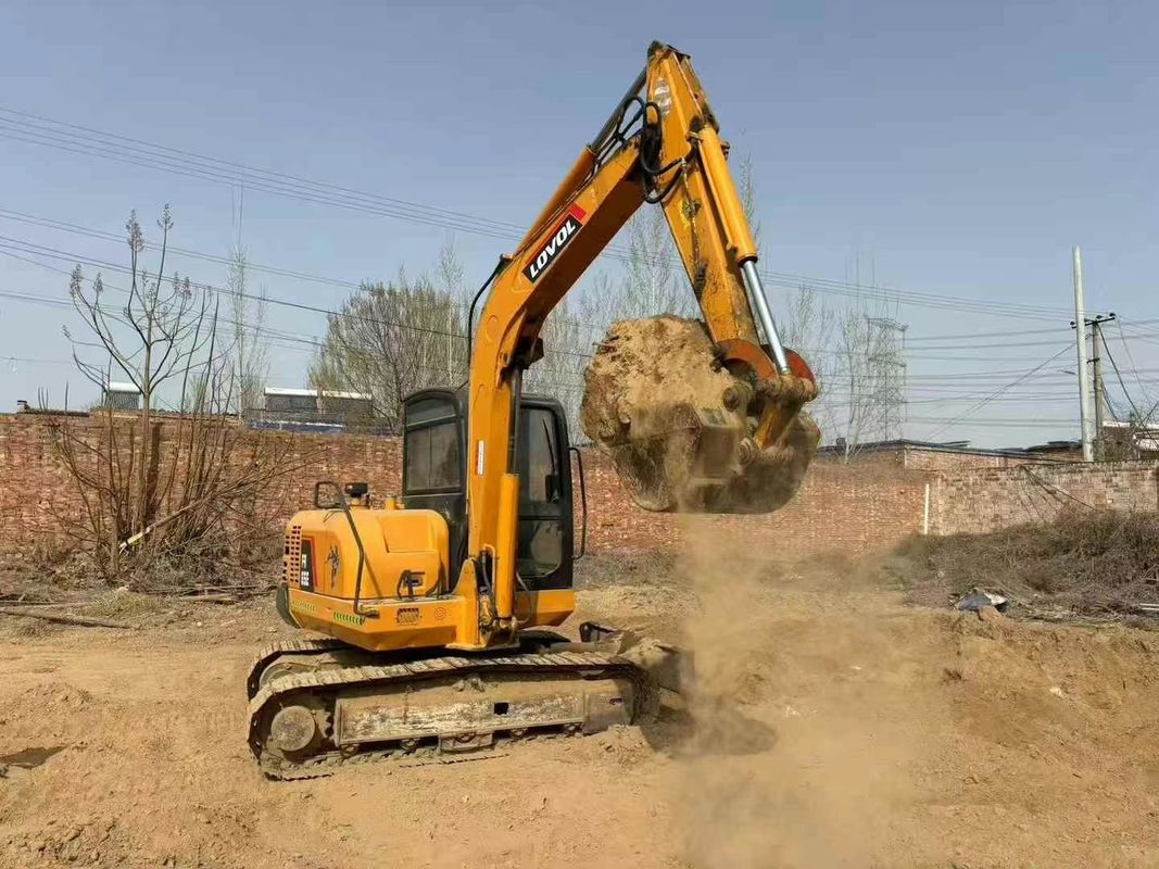 Używany mini grabarz Lovol 65E 6,5 tony Niska godzina pełna obsługa budowa krajobraz
