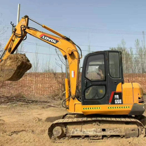 Używany mini grabarz Lovol 65E 6,5 tony Niska godzina pełna obsługa budowa krajobraz