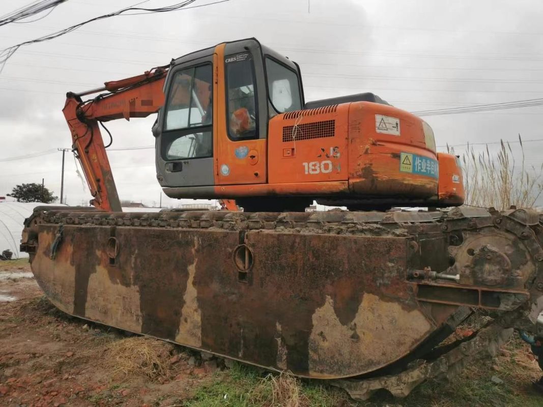 Używany 2014 Hitachi 120-6 Amfibijny Ekskawator 12Ton Błota CE ISO Wodnicze Górnictwo