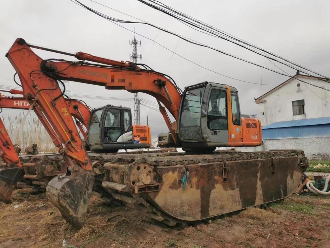 Używany 2014 Hitachi 120-6 Amfibijny Ekskawator 12Ton Błota CE ISO Wodnicze Górnictwo