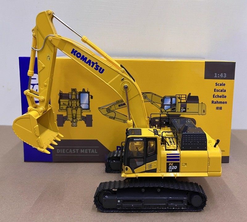 1/43 Skala Komatsu PC520LC-11M0 Model koparki stopowej do odlewu - Licencjowany kolekcjoner