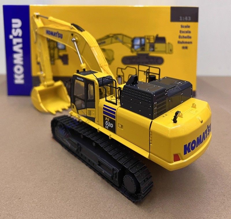 1/43 Skala Komatsu PC520LC-11M0 Model koparki stopowej do odlewu - Licencjowany kolekcjoner