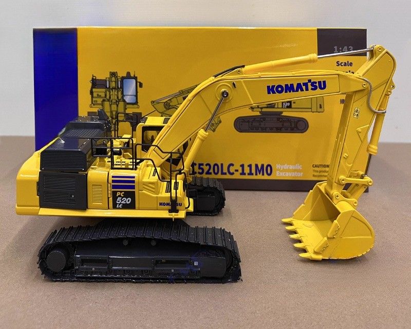 1/43 Skala Komatsu PC520LC-11M0 Model koparki stopowej do odlewu - Licencjowany kolekcjoner