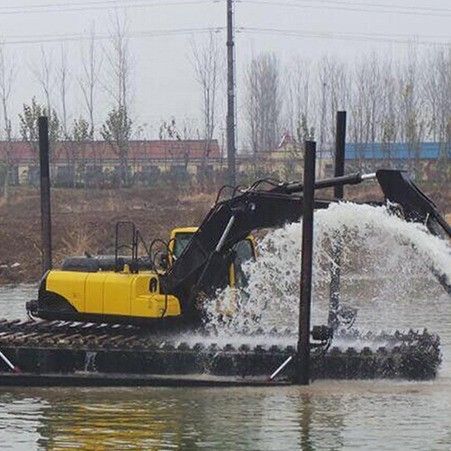 Chiny OEM Gumowe szlaki Podwozie Robot Amfibiczny Ekskawator Pontoon Podwozie do sprzedaży