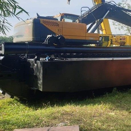 Chiny OEM Gumowe szlaki Podwozie Robot Amfibiczny Ekskawator Pontoon Podwozie do sprzedaży