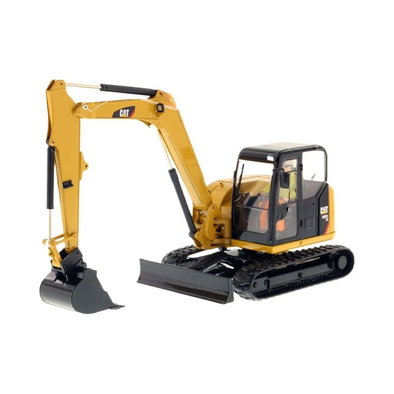 Model koparki hydraulicznej Diecast Masters z narzędziami, stop budowlany, pojazd budowlany w skali 1:32 85239C
