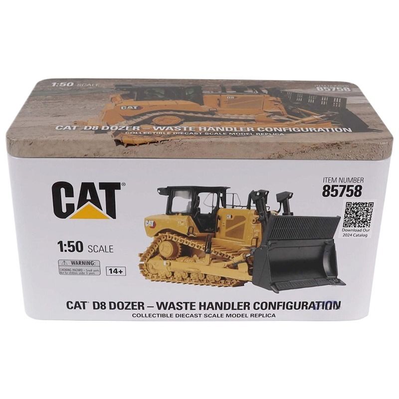 Ciężkie urządzenie D8 Dozer Bulldozer z przymocowaniem do skraplacza 1:50 Scale Diecast Alloy Model 85758