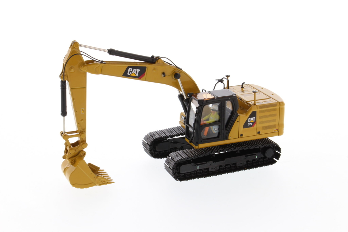 DM 1:50 CAT 323 Z narzędziami roboczymi Koparka odlewana pod ciśnieniem Model 85657